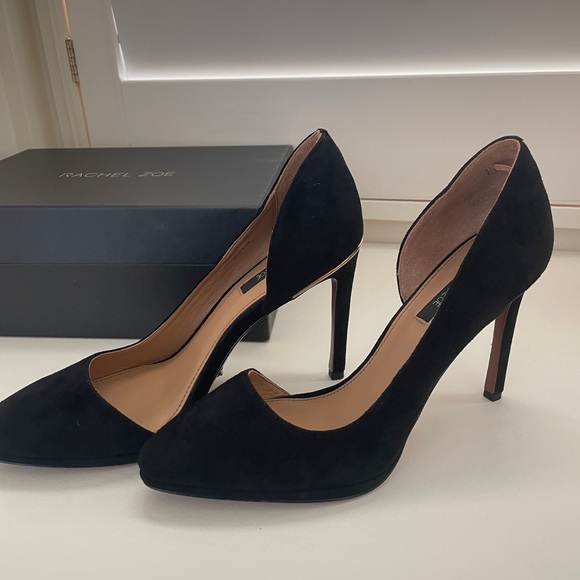 Rachel Zoe Black Suede Heels